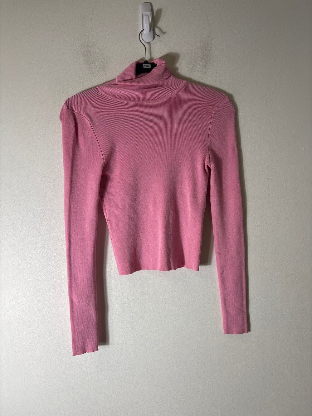 Zara Pink Ribbed Turtleneck Sz S